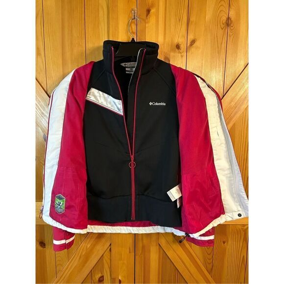 Columbia Women's Interchange Jacket Removable LIner Hood Size Medium Waterproof - Picture 9 of 12